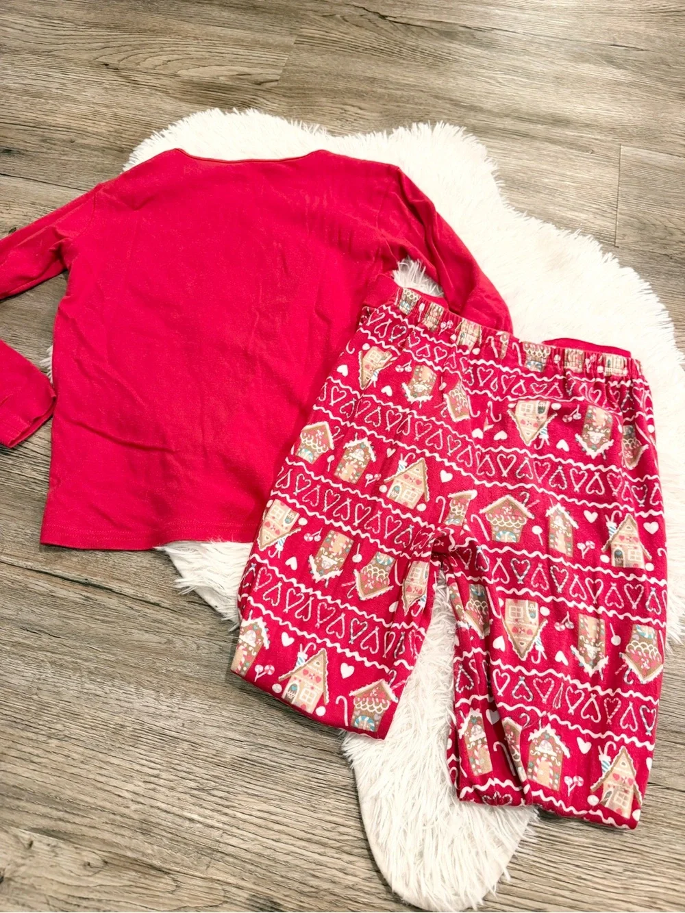 Gymboree Christmas Pajamas Gingerbread Girls 14 Cotton